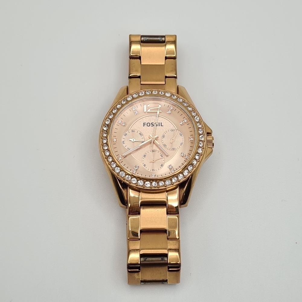Fossil Riley Multi-Function Rose Gold  Ladies Watch ES2811